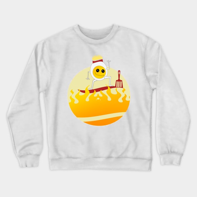 top super Adventure Cute little happy smiling Kawaii fried egg cartoon Crewneck Sweatshirt by jaml-12